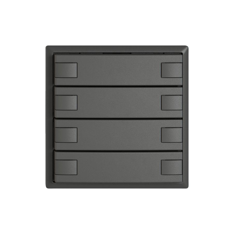 Poussoir KNX RGB EDIZIO.liv SNAPFIX® capteur temp.s.LED 8× comm.1T grf