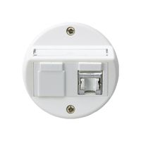 UP-Einsatz basico A Kat.6 1×RJ45/s Schrägauslass weiss