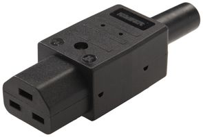 Presa d'apparecchi tipo C21 ELBRO 16A 230VAC dritto max.155°C nero IP20