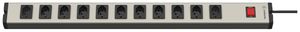 Steckdosenleiste A. Steffen EHMANN 10A I/O 11×T13 3m schwarz/aluminium