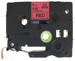 Cassetta nastro compatibile con OZE-421, 9mm×8m, rosso/nero