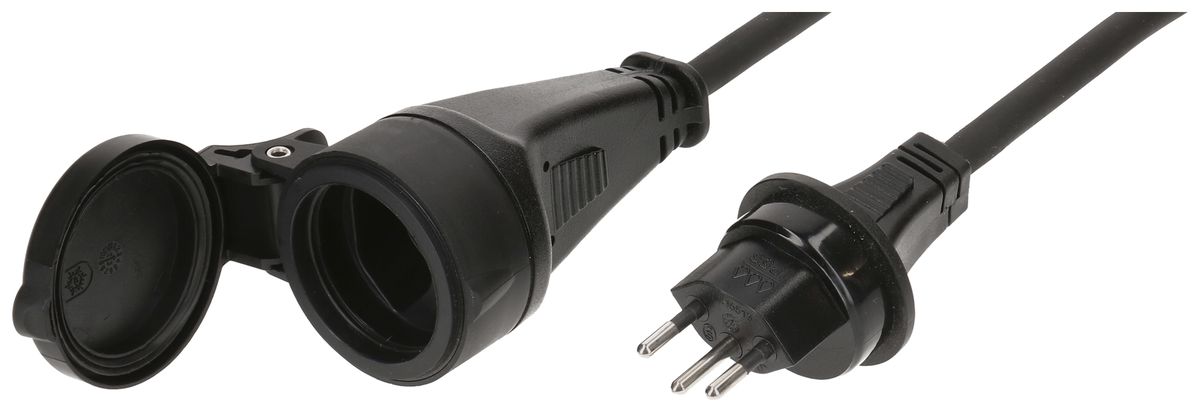 Cavo di prolunga MH gomma 10A 230V 3×1.5mm² T13/T13 3m IP55 ne