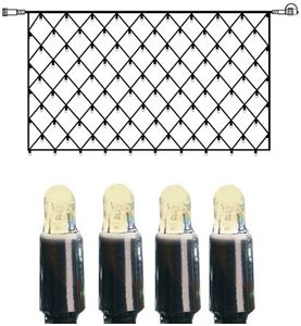 Lichtnetz System LED Extra, 2×1m, schwarz, 8W, 100 LED, warmweiss