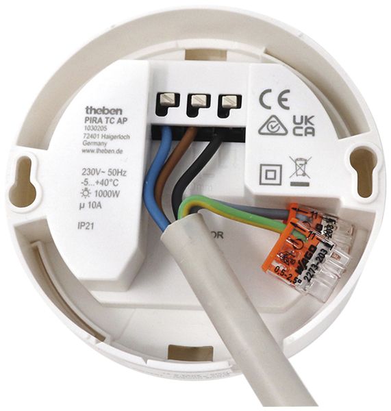 Détecteur de mouvement AP Theben PIRA TC AP PIR 230V 1000W 360° IP21 blanc