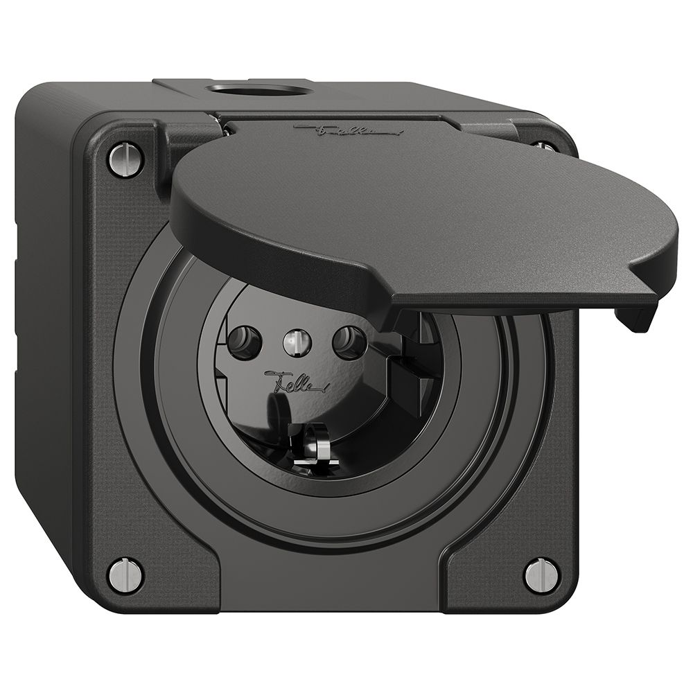 Presa NAP NEVO, SCHUKO, nero