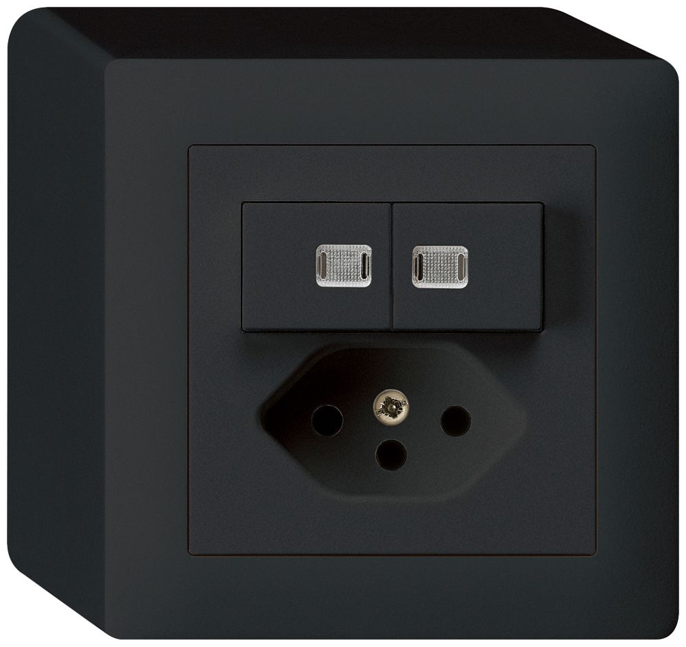 AP-Leuchtkombination 1/3+3/1P+T13 schwarz kallysto 2 Linsen