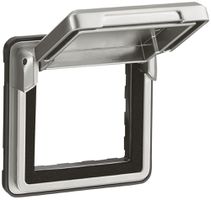 Adapter Soliroc zu Mosaic mit Klappdeckel verchr.