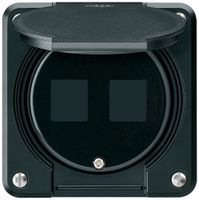 UP-Montageset robusto HMS IP55 schwarz für 2×Modul für Kombination