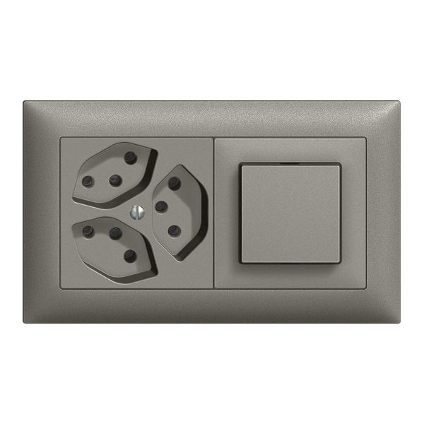 UP-Kombination EDIZIOdue 3×T13+3/1P dunkelgrau, horizontal