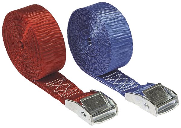 Courroie de sécurité Plica 3m avec serrure, 25mm, polypropylène bleu/rouge 4 pcs