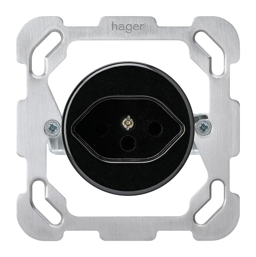 Insert pour prise ENC basico type 13 plaque de fixation noir sécurité enfants