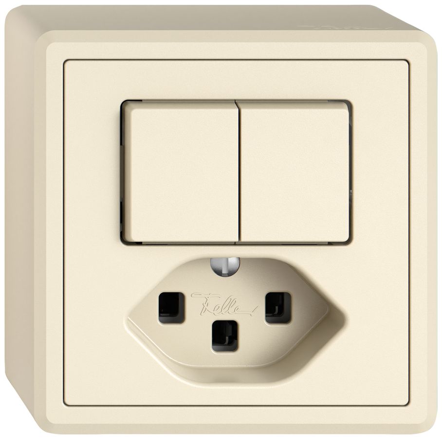 Combinazione AP EDIZIO.liv SNAPFIX® 2×schema 3+T23 cr