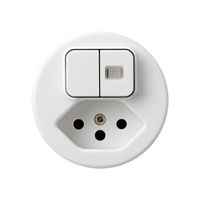 Einsatz zu Leuchtkombination 1/3+3/1L+T13 basico weiss 1 Linse mit Kinderschutz