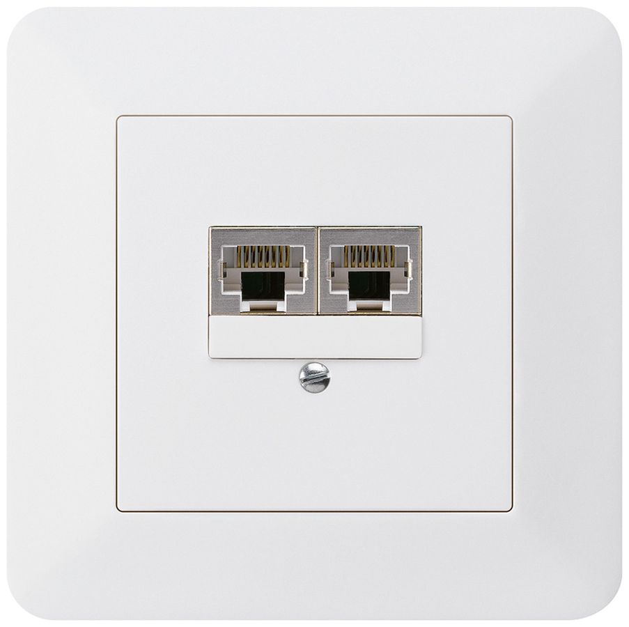 Boîte ENC kallysto.trend 2×RJ45s blanc parallèle