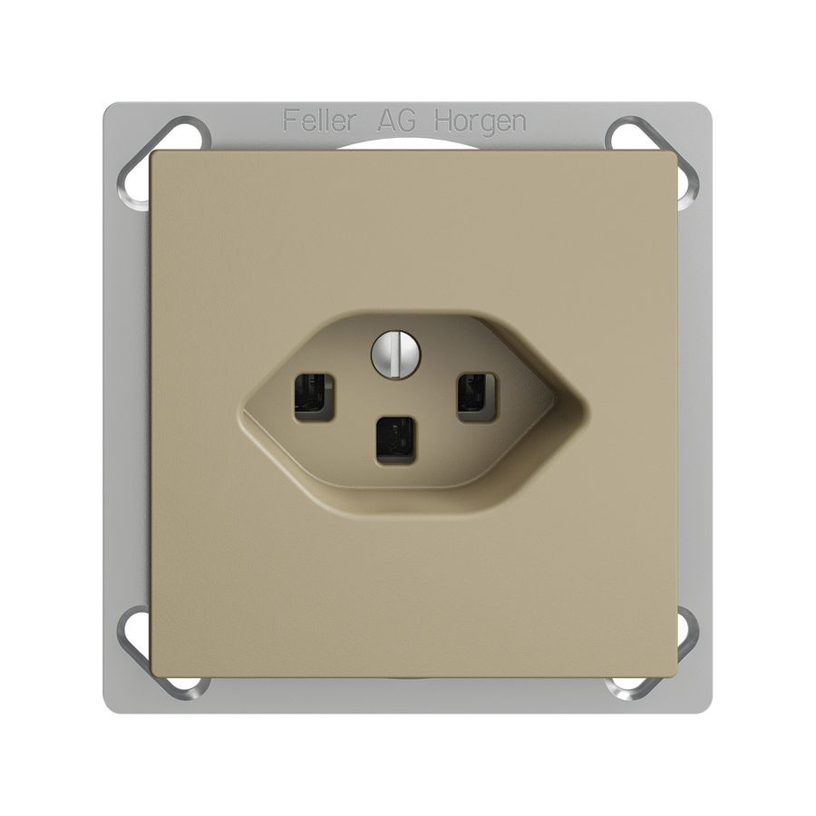 EB-Steckdose EDIZIOdue T23 16A sand, mit Steckklemmen