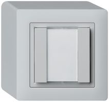 Poussoir universel AP 2×kallysto sans LED gris clair