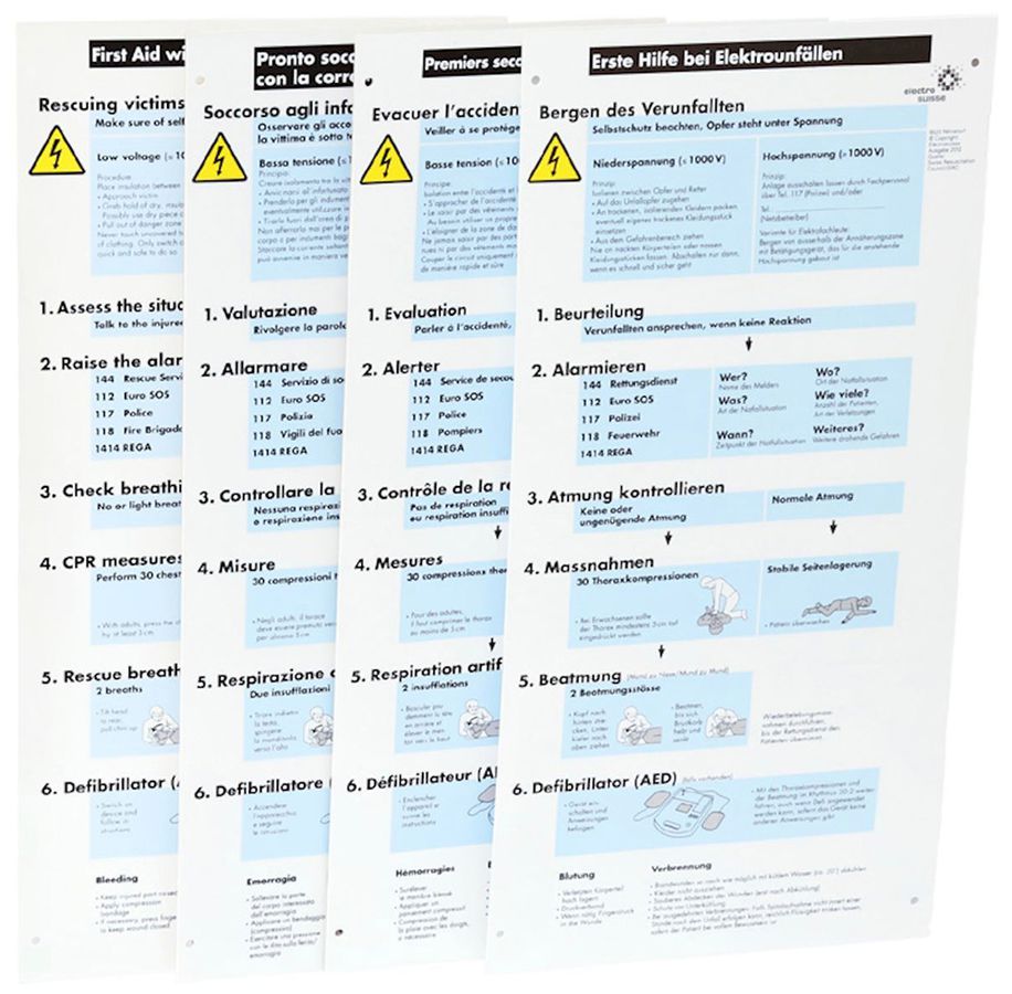 Erste-Hilfe-Tafel Deutsch 210×432mm