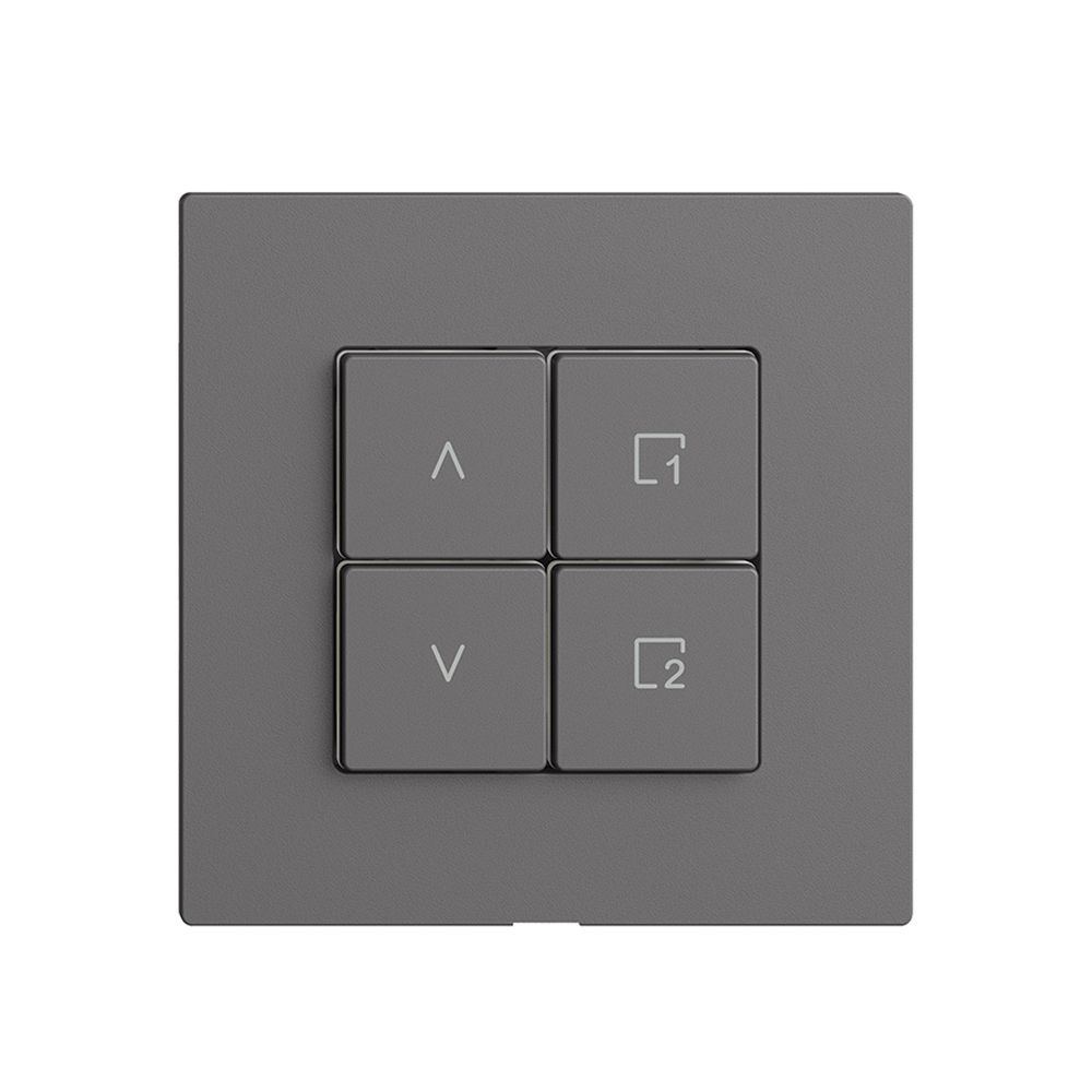 Comando per interruttore tapparelle 1c scena/4t Edue Wiser grigio scuro
