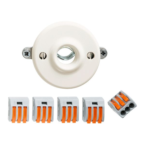 UP-Anschlussdose FH 5L weiss 2.5mm² 500V 15A 3LNPE