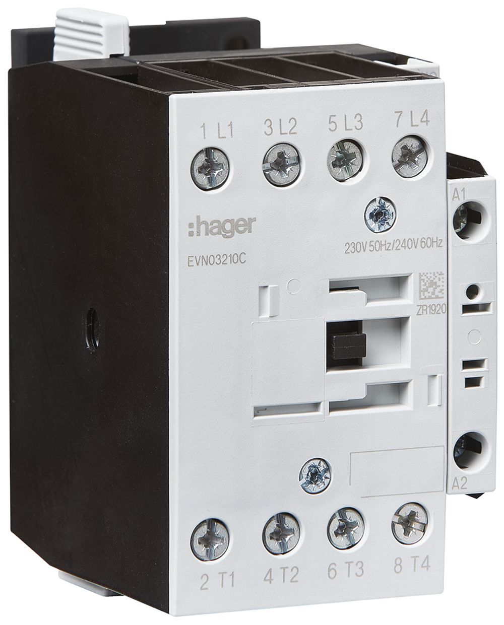 Leistungsschütz Hager 4P+1 S 32A bei AC-1 Spulenspannung 230VAC