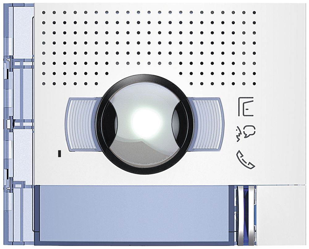 Façade pour module haut-parleur/caméra de porte 96° Sfera avec 1 bouton blanc