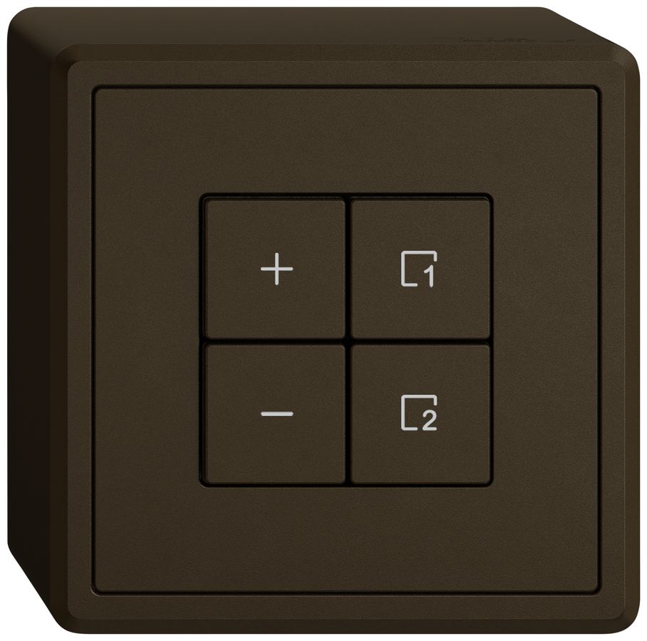 Variateur DALI AP EDIZIO.liv Wiser SNAPFIX® 1 scène 4 touches WLAN br