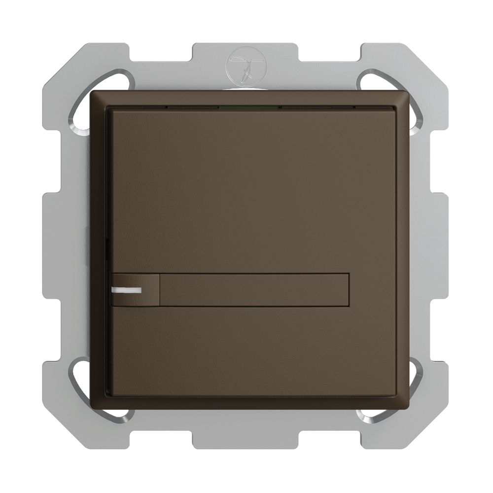 UP-KNX-Taster RGB EDUE, 250mW, m.RGB-LED, m.Papier., 1×Taste, 1×Tastenb., cof