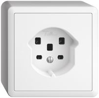 AP-Steckdose EDIZIOdue T25 16A weiss, Schraubklemmen