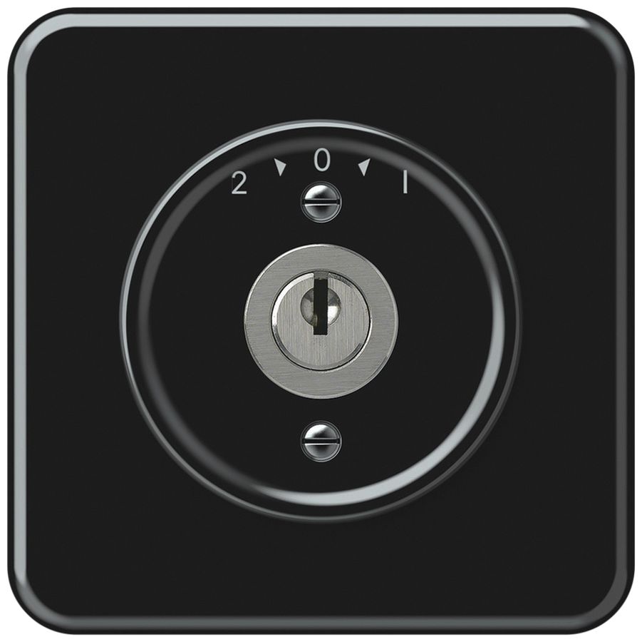 Poussoir pivotant ENC origin avec cylindre 1P 2>0<1 10A 230V 92×92mm noir