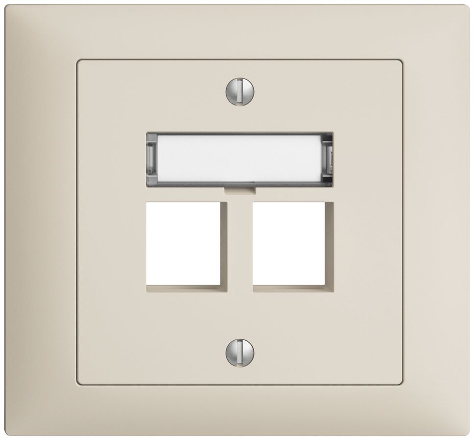 Kit de montage INC EDIZIOdue FKE, sortie droite, pour 2×Keystone, crema