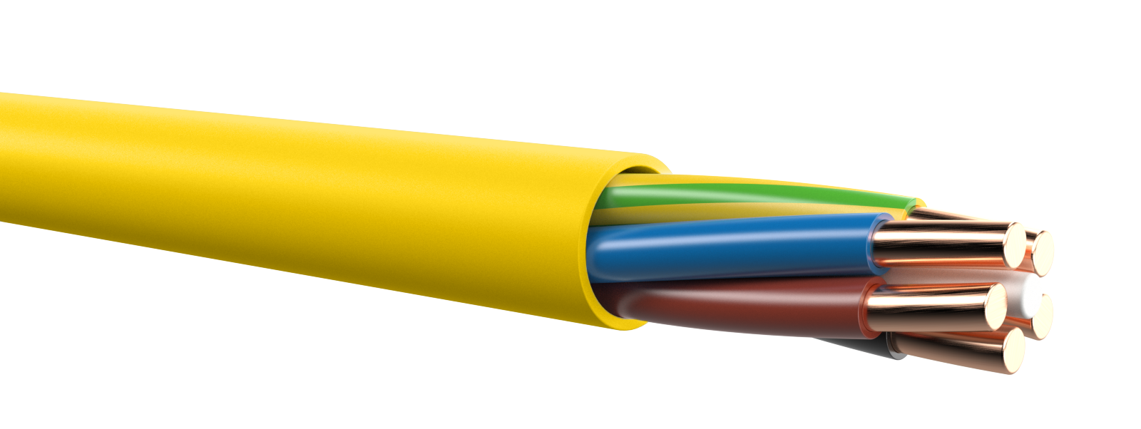 Installationskabel FE05C 5×6mm² 3LNPE gelb Cca