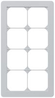 Cadre de recouvrement ENC kallysto.trend 4×2 gris clair 154×274mm