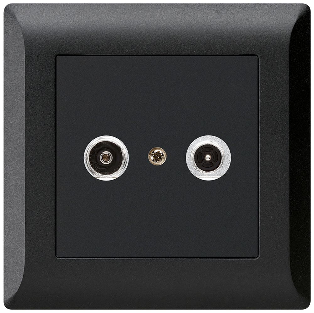 UP-Antennendose kallysto.line R/TV 19dB 2GHz schwarz