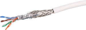 Datenkabel Kat. 5e SF/UTP 4x2xAWG24/1, weiss PVC