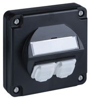 UP-Anschlussdose R&M SplashLine, für 2×Kat.6A, IP54, schwarz