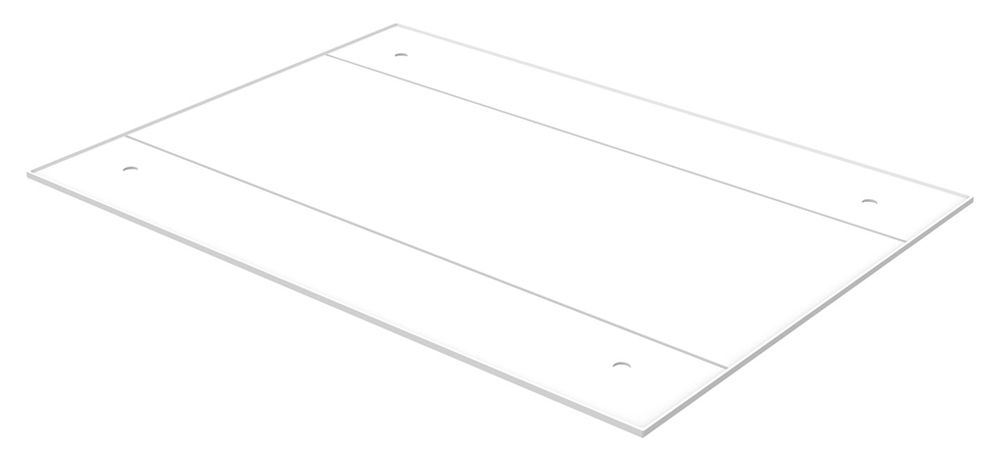 Couvercle à visser Spotbox Multibox 306×226×3mm polyéthylène blanc