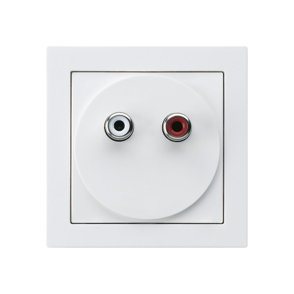Anschlussdose kallysto A Audio RCA weiss