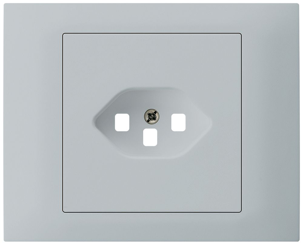 EB-Frontset Hager kallysto für Steckdose G3 1×T23 Abdeckrahmen steckbar hellgrau