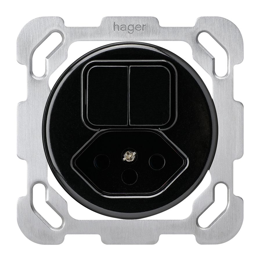 Einsatz zu UP-Kombination 1/3+3/1L+Typ 13 schwarz basico