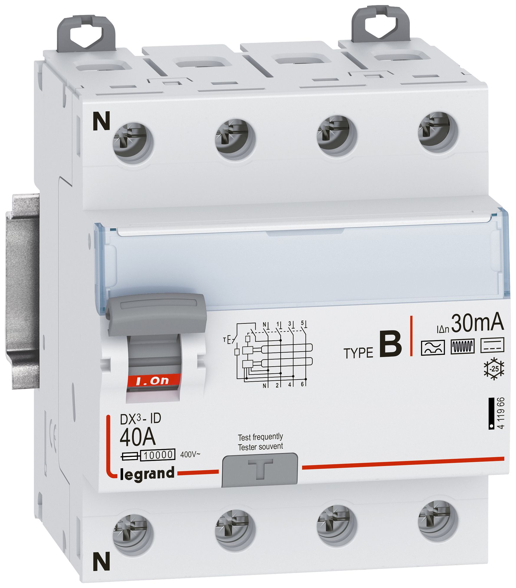 FI-Schutzschalter Legrand DX3, 4P 40A 30mA Typ B 10kA