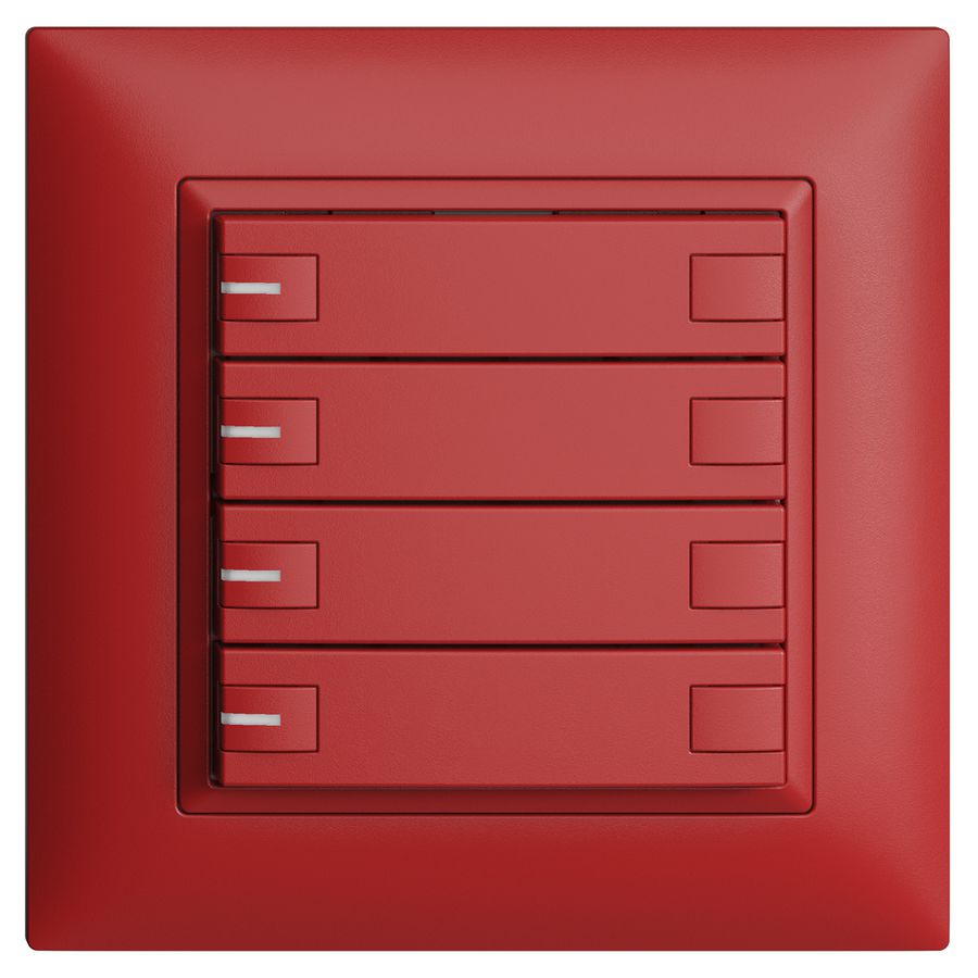 UP-KNX-Taster RGB EDUE FMI, 250mW, m.RGB-LED, 4×Taste, 2×Tastenb., ber