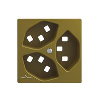 Montageset Feller EDIZIOdue, für Steckdose 3×T23 1×getrennt, olive