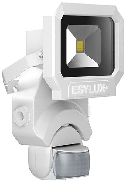 Projecteur LED ESYLUX AFL SUN, 10W 3000K 800lm 133×75×210mm IP65, blanc