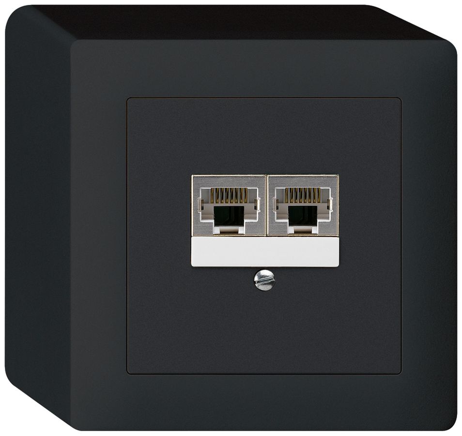 Scatola AP kallysto 2×RJ45s separato nero