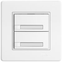 Pulsante universale INC EDIZIO.liv UNI SNAPFIX® s.LED 2× com.1T targ.bi