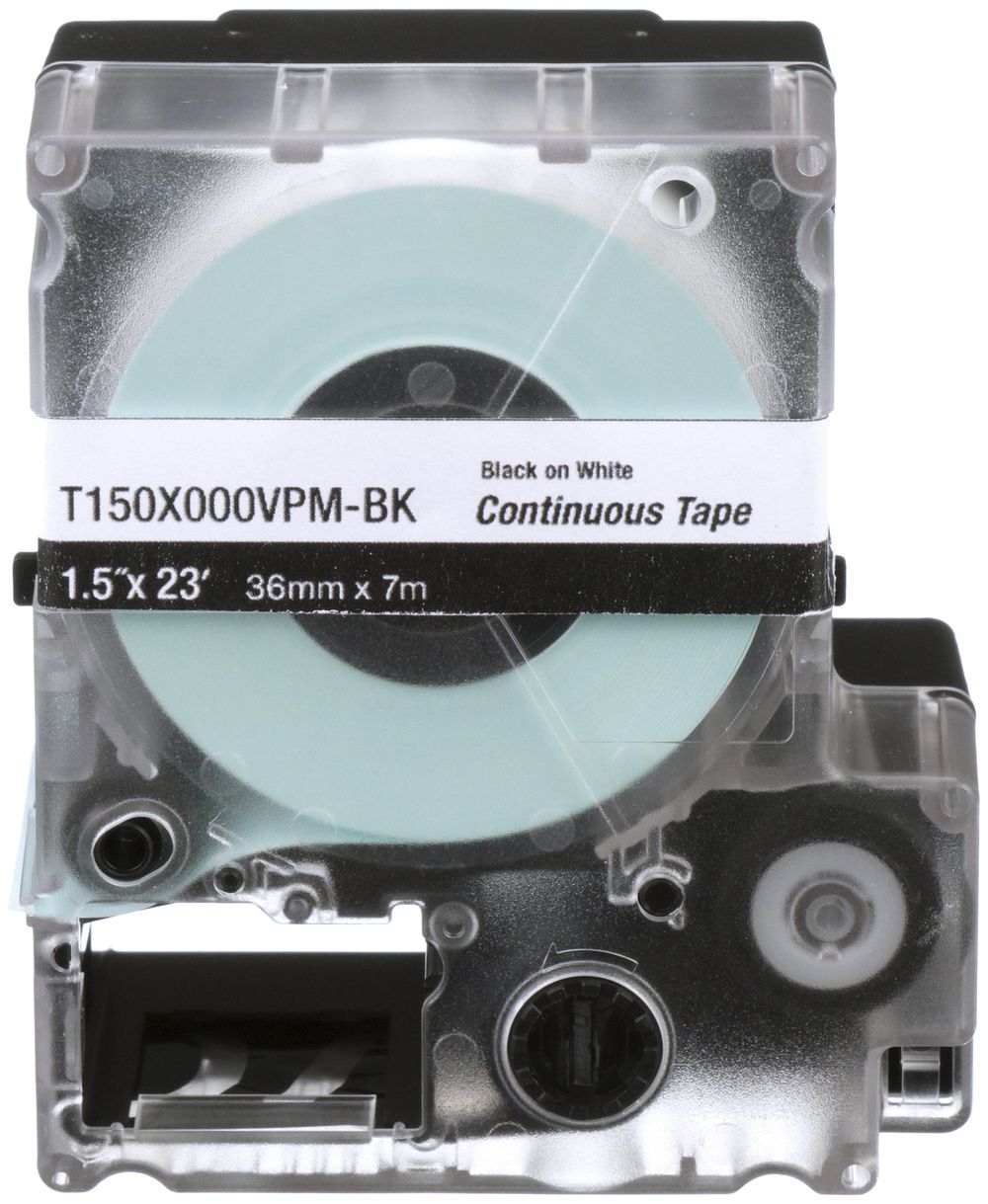 Cassetta di etichette Panduit MP, nastro continuo, 36×9100mm nero su bianco