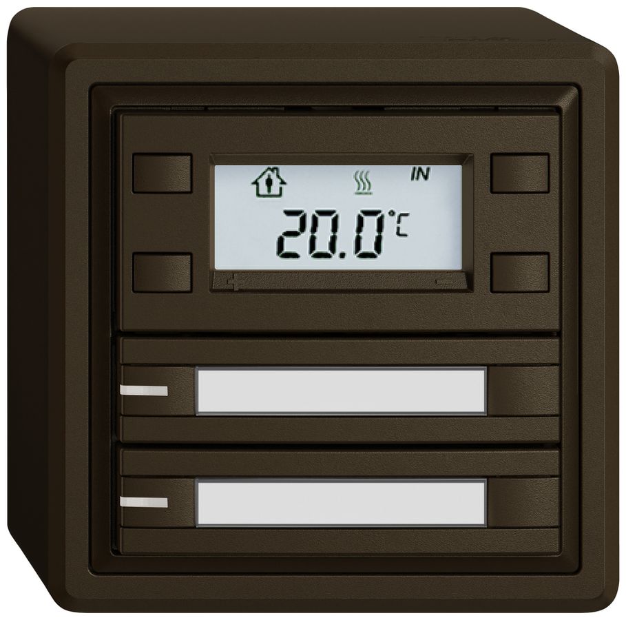 AP-RTH-Taster EDIZIO.liv SNAPFIX® m.RGB-LED Pap.2×Taste 2-Tbed.br