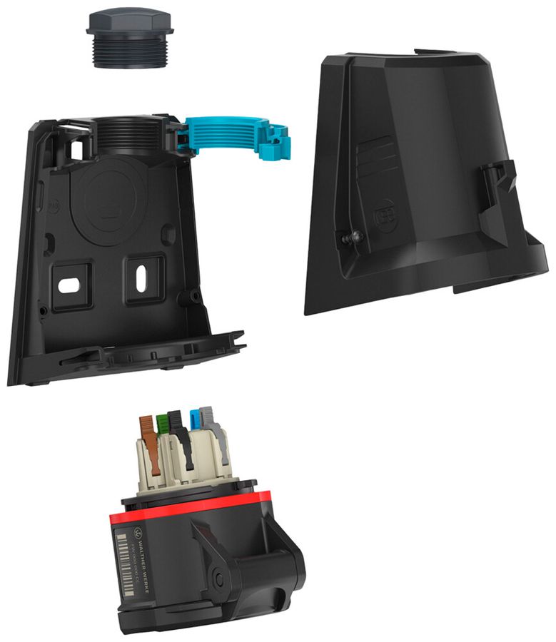 AP-Steckdose CEE NEO 5P 16A 380…415V 6h rot IP54 schraublose Klemme