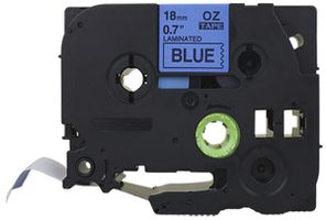 Cassette ruban compatible avec OZE-541, 18mm×8m, bleu/noir