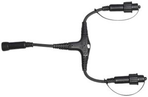 T-Verteiler System LED/Expo Extra, schwarz, mit 2 Schraubabgängen